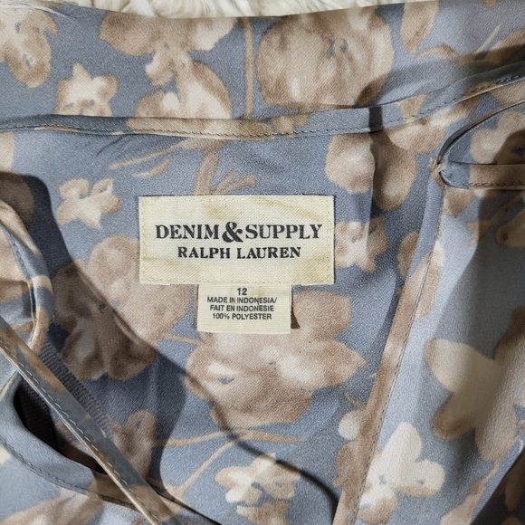 Ralph Lauren Floral Sleeveless Satin Gown Size 12 - Picture 6 of 11